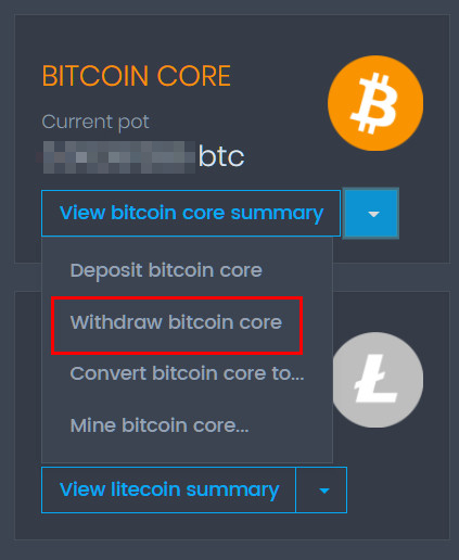 CoinPot 提領 Bitcoin 比特幣