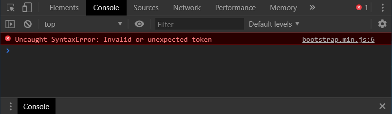 JQuery Invalid or unexpected token