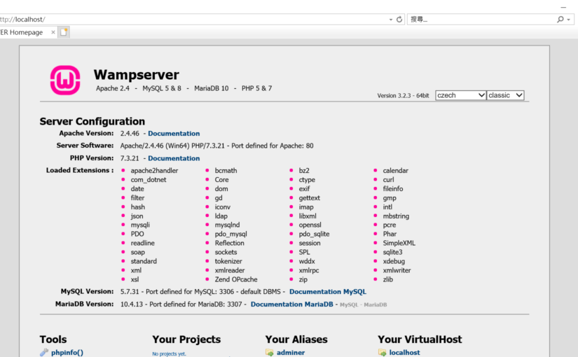 WAMP Server change default Browser to Chrome